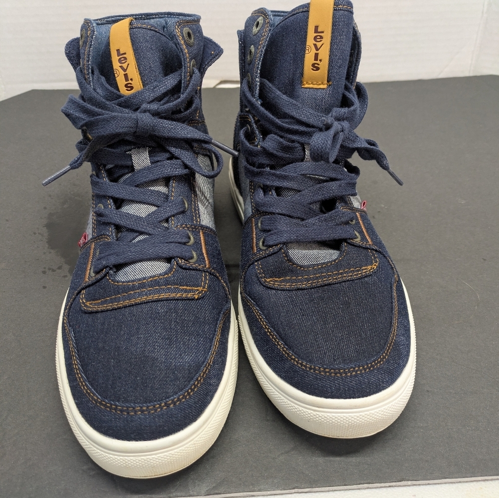 Levi's Men's Navy Denim High-Top Sneakers